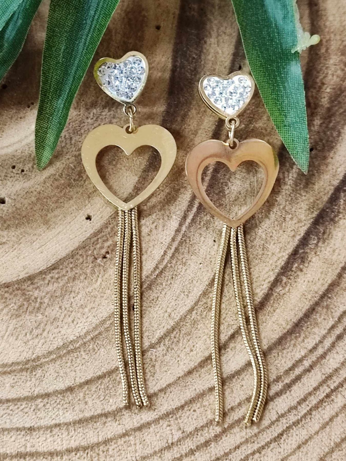 PENDIENTES CORAZON STRASS