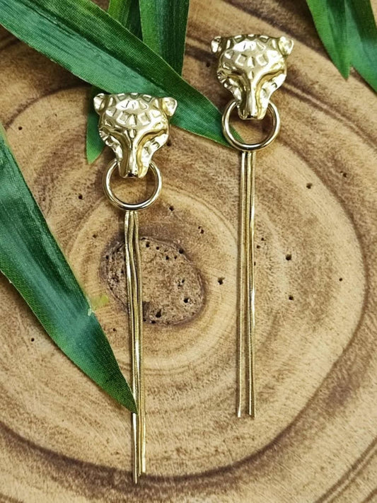 PENDIENTES TIGER - DORADO