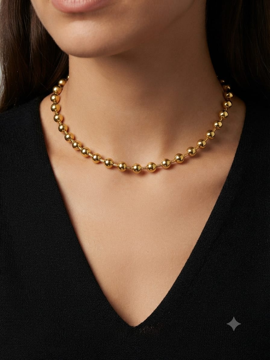 COLLAR BOLAS ACERO ref. 0225