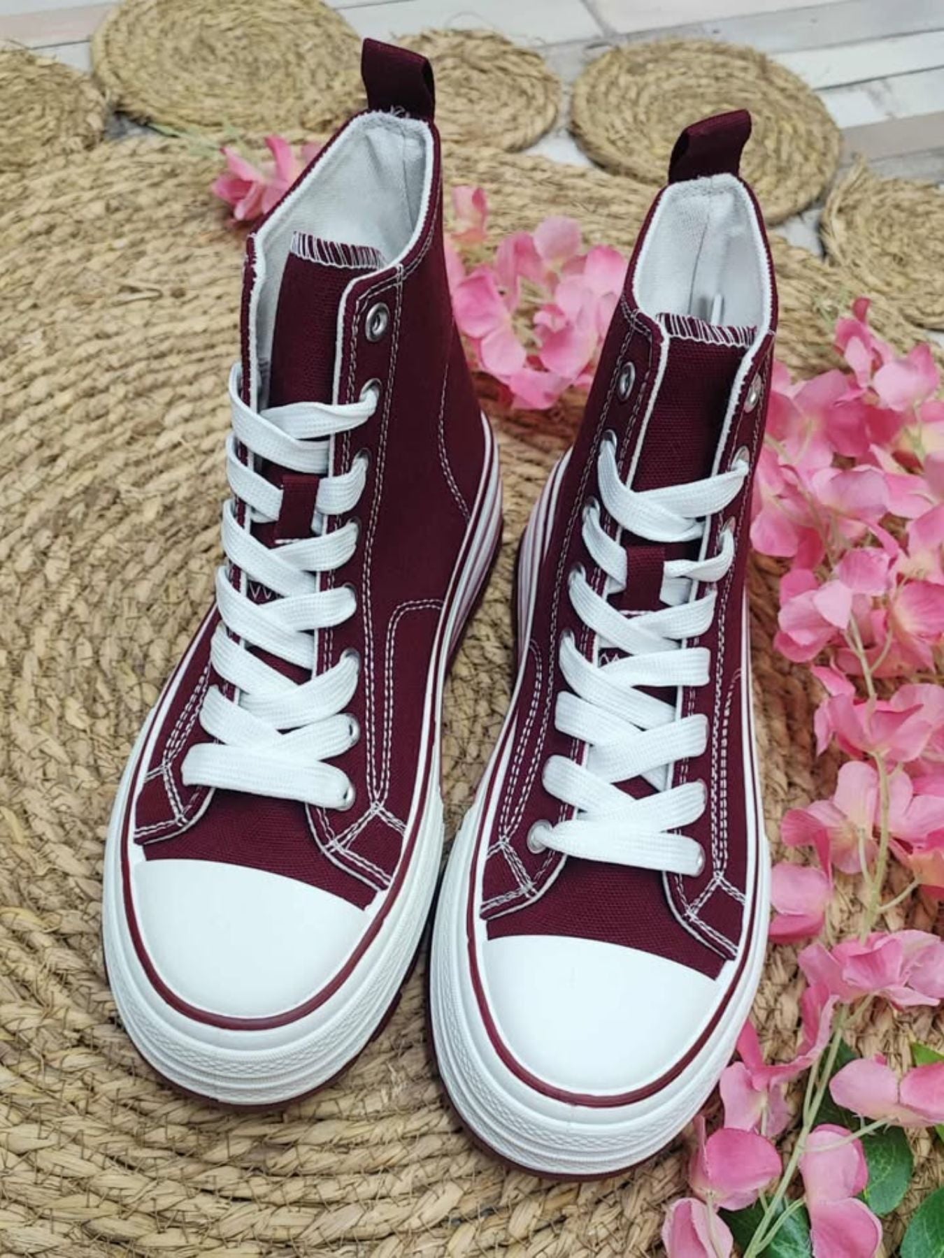 SNEAKER MARIETTA - GRANATE