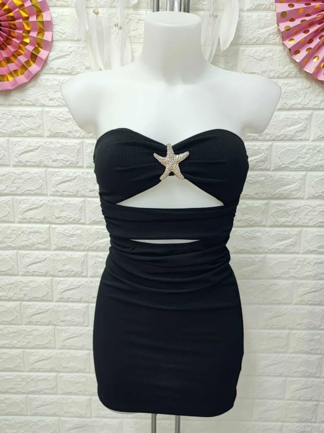 VESTIDO ESTRELLI - NEGRO