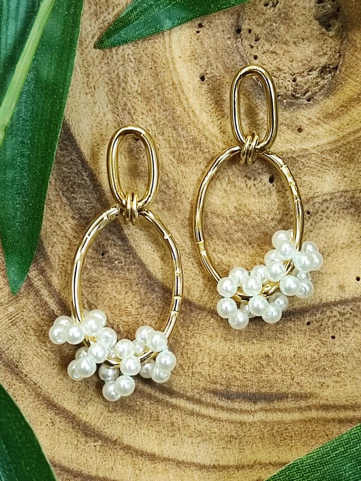 PENDIENTES PERLYS - DORADO