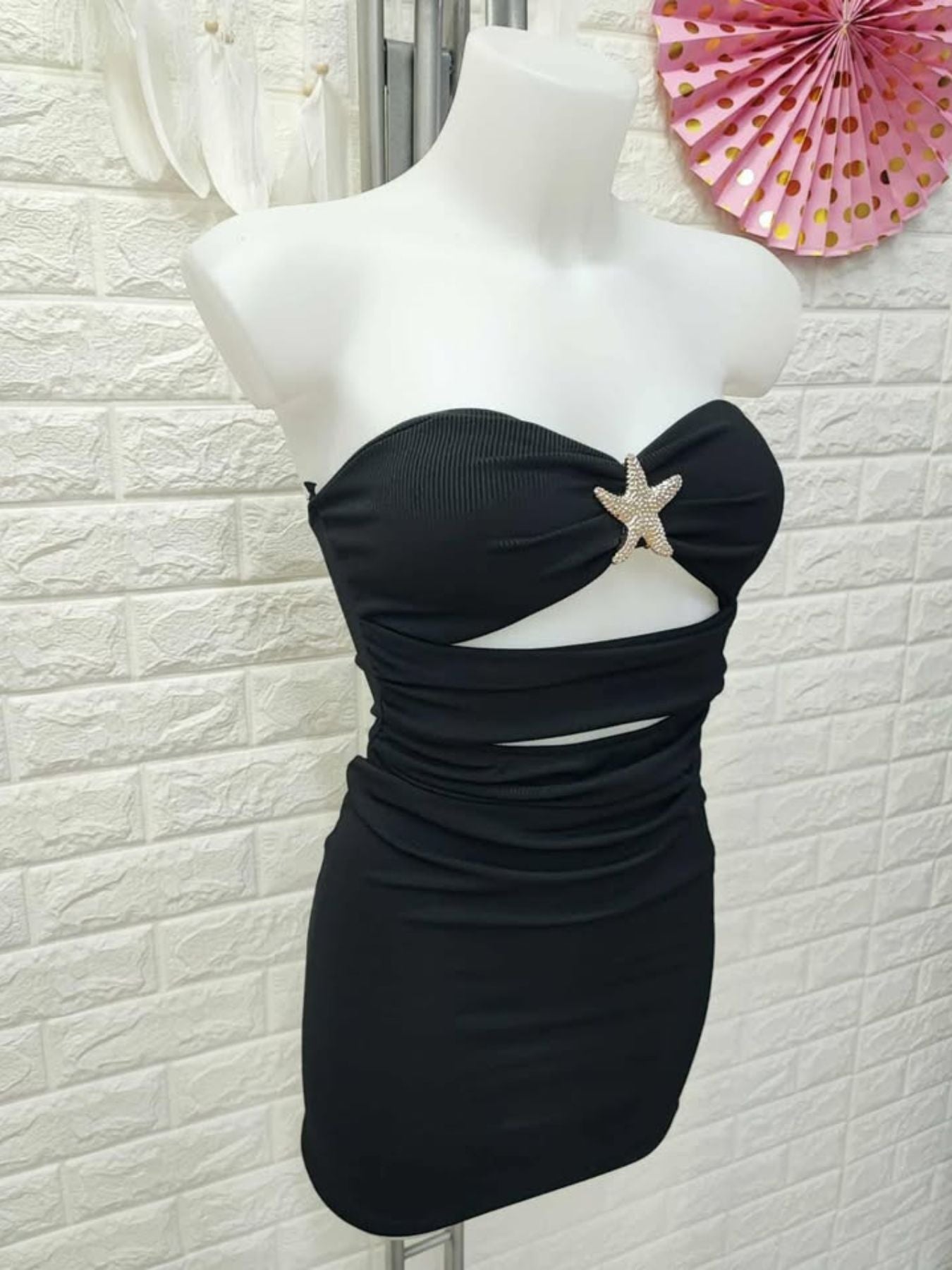 VESTIDO ESTRELLI - NEGRO