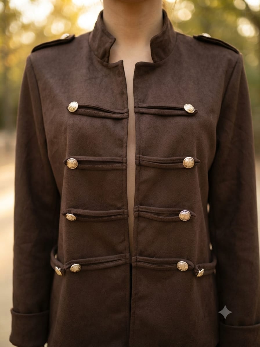 CHAQUETA ANTELINA BOTONES ref. 0135