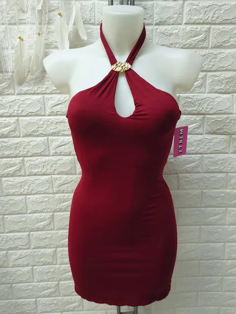 VESTIDO CORTO DETALLE CUELLO ref.07
