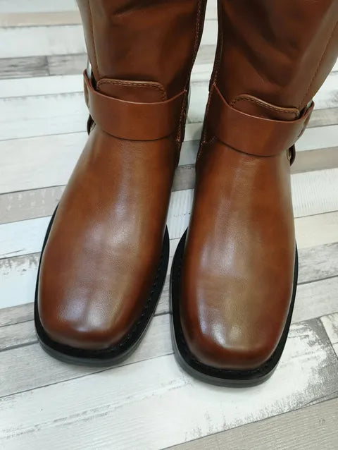 BOTA PLANA MULTIHEBILLAS POLIPIEL ref.03 - CAMEL