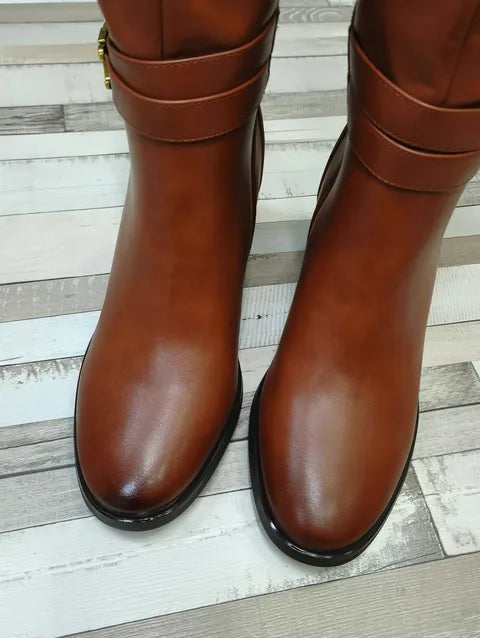 BOTA ALTA HEBILLA TACON ref.02 - CAMEL