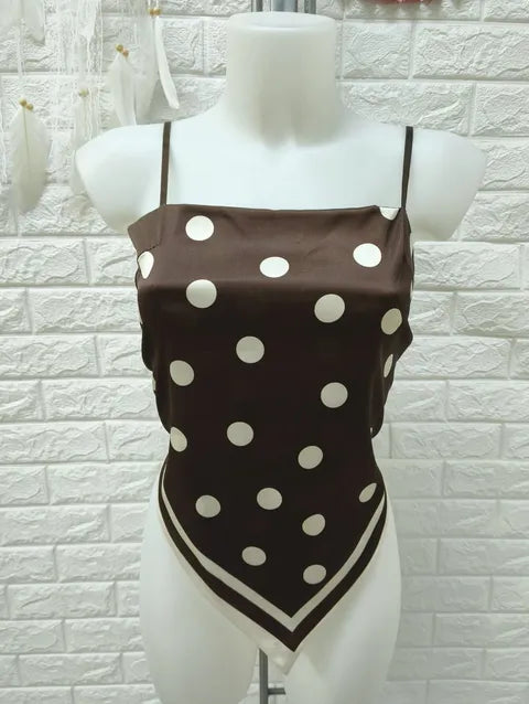 TOP PAÑUELO RASO LUNARES ref.012