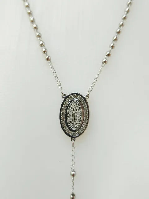 COLLAR ROSARIO ref.054 - PLATEADO