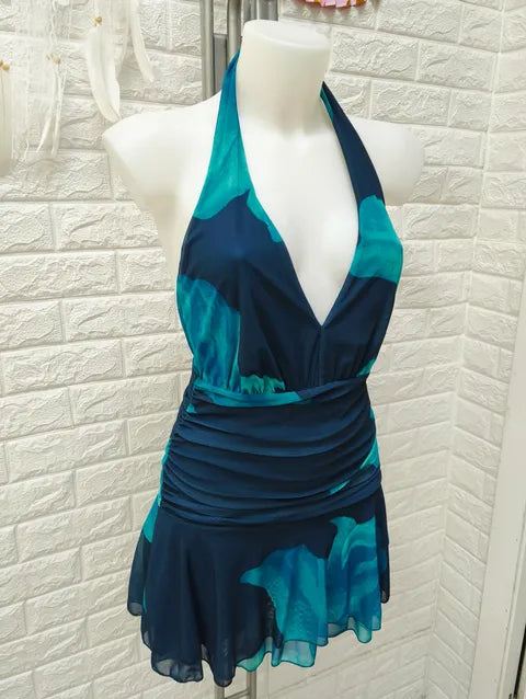 VESTIDO FLORES FALDA VUELO - ref.030