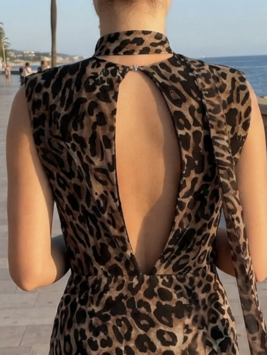 VESTIDO TUL LEOPARDO ref. 0181
