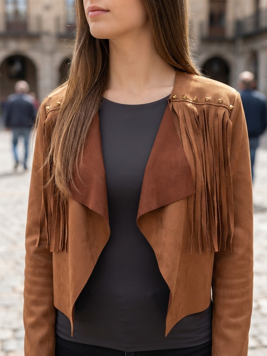 CHAQUETA ANTELINA FLECOS ref. 0241
