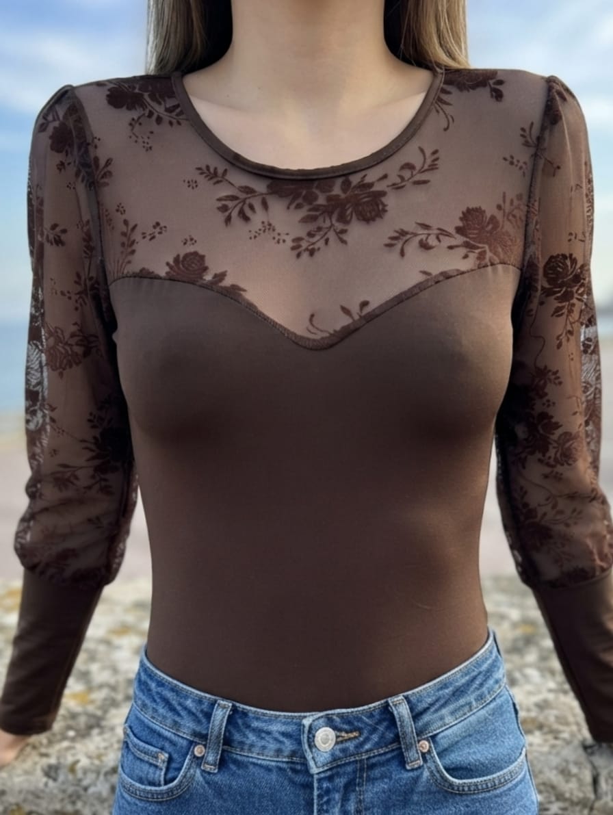 BODY COMBI TUL FLORES ref. 0104