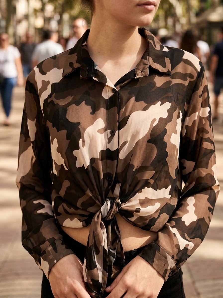 CAMISA MILITAR NUDO ref. 0279