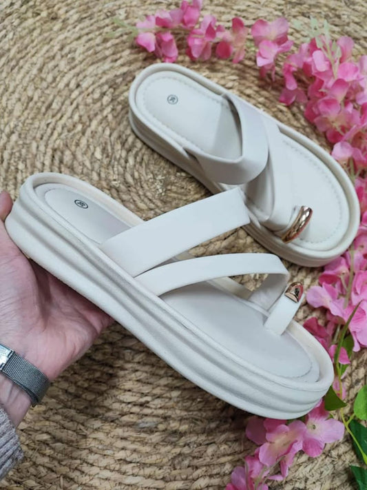 CUÑA  MARCIA - BEIGE