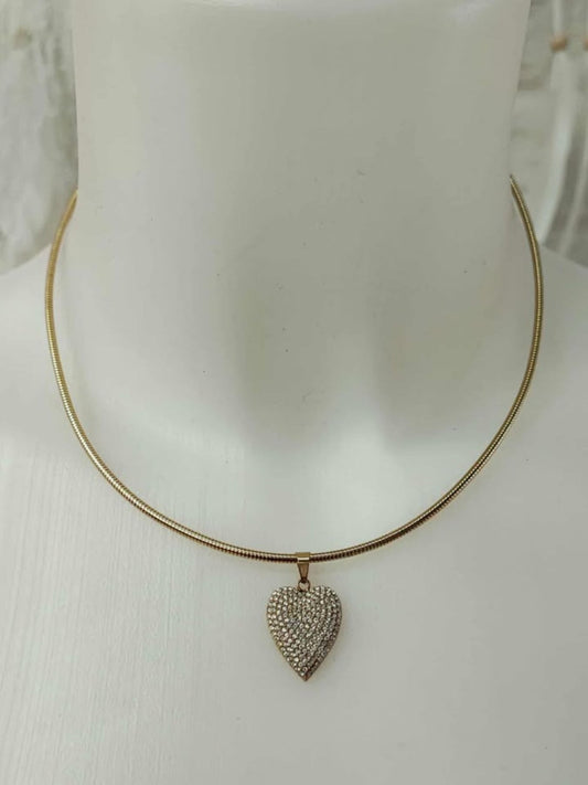 COLLAR CORAZON STRASS