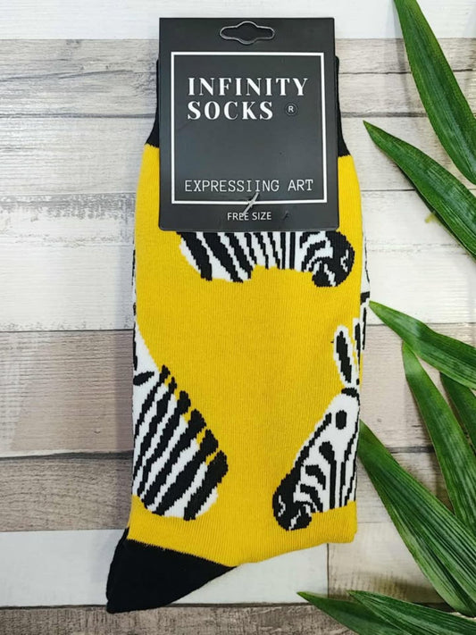 CALCETIN CEBRA AMARILLO