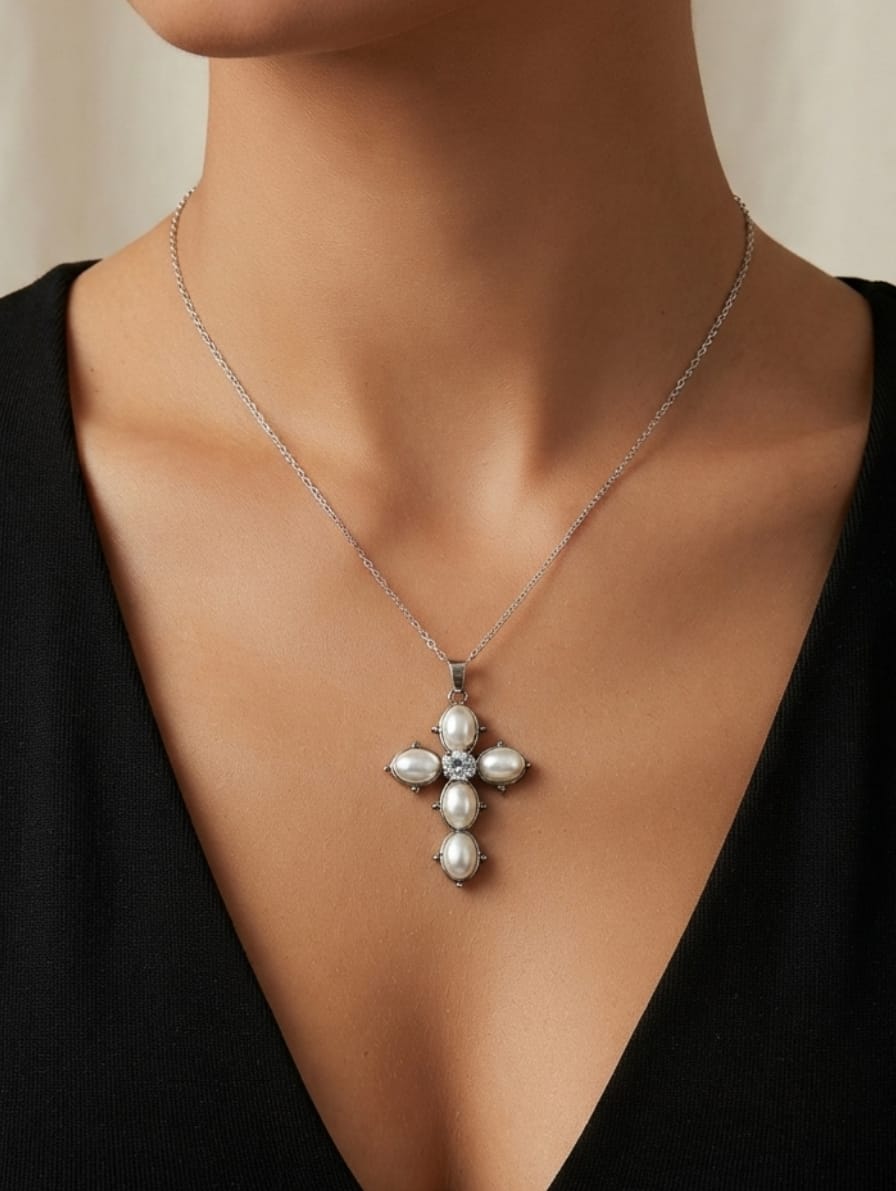 COLLAR ACERO CRUZ   ref. 0105