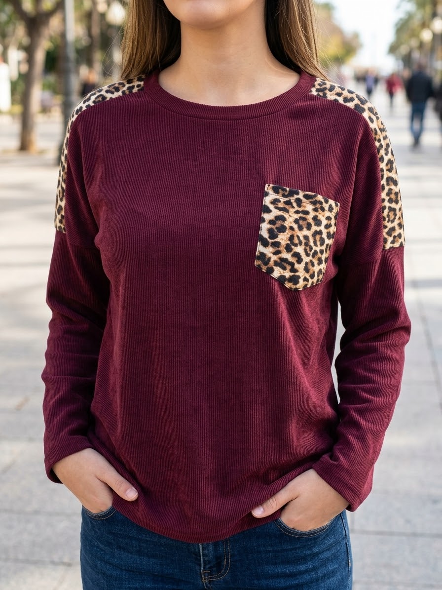 SUDADERA MICROPANA LEOPARDO ref. 0273