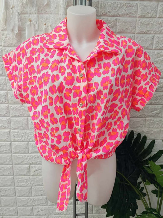 CAMISA FLUOR - LEOPARDO