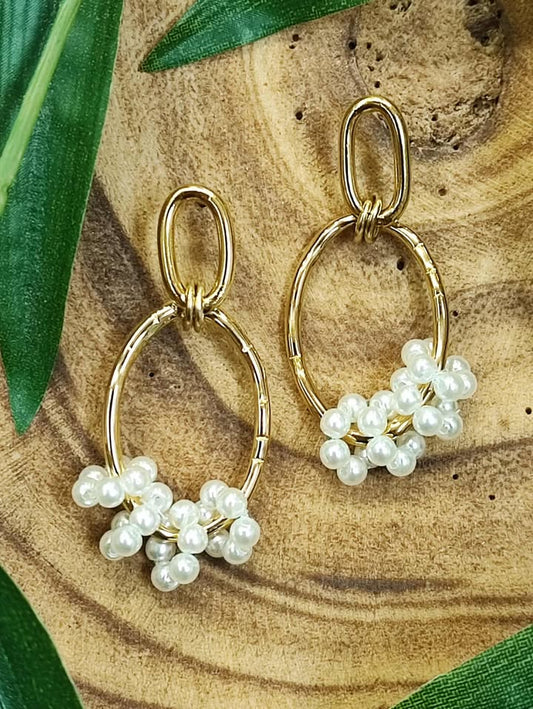 PENDIENTES PERLYS - DORADO