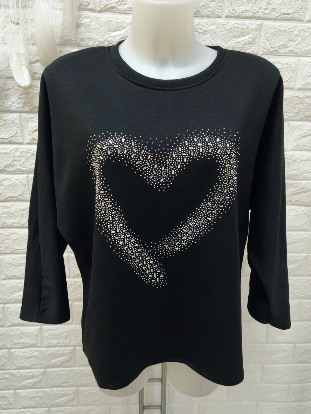 SUDADERA CORAZON STRASS ref.0261