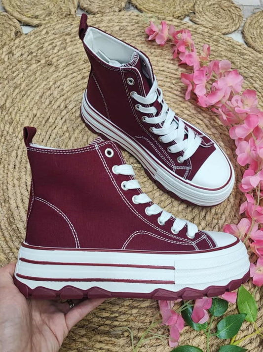 SNEAKER MARIETTA - GRANATE