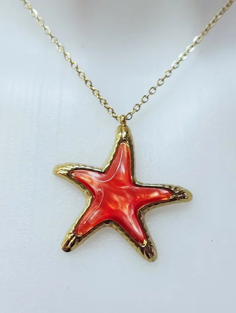 COLLAR ESTRELLA CORAL