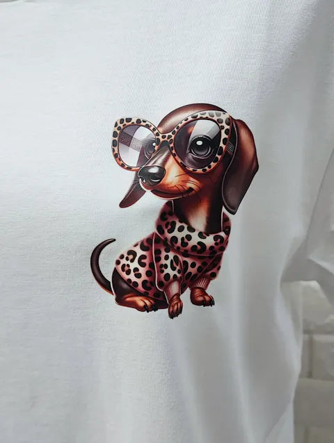 CAMISETA TECKEL LEOPARDO