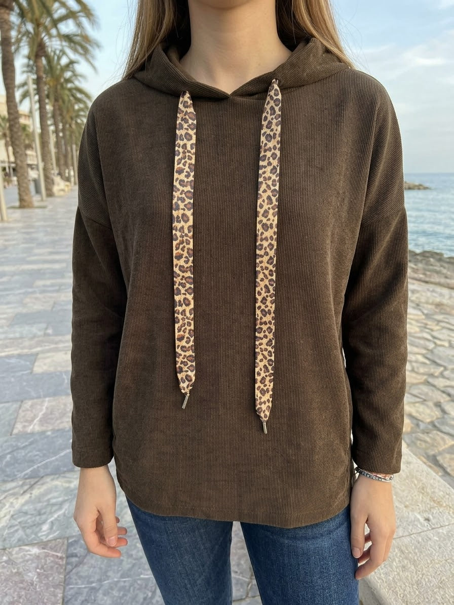 SUDADERA CUERDA LEOPARDO ref.0262