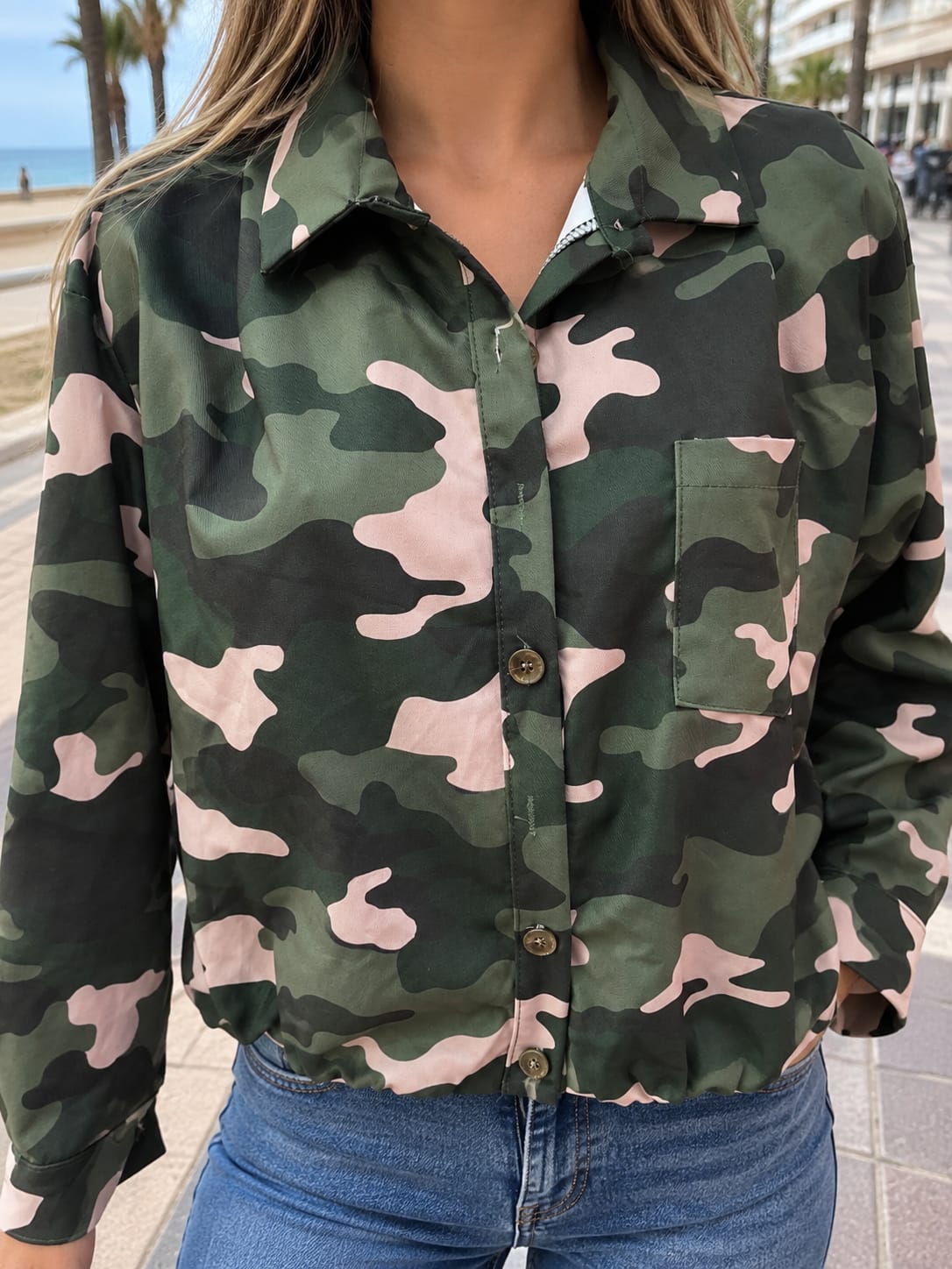 CHAQUETA MILITAR GOMA CINTURA ref. 0202