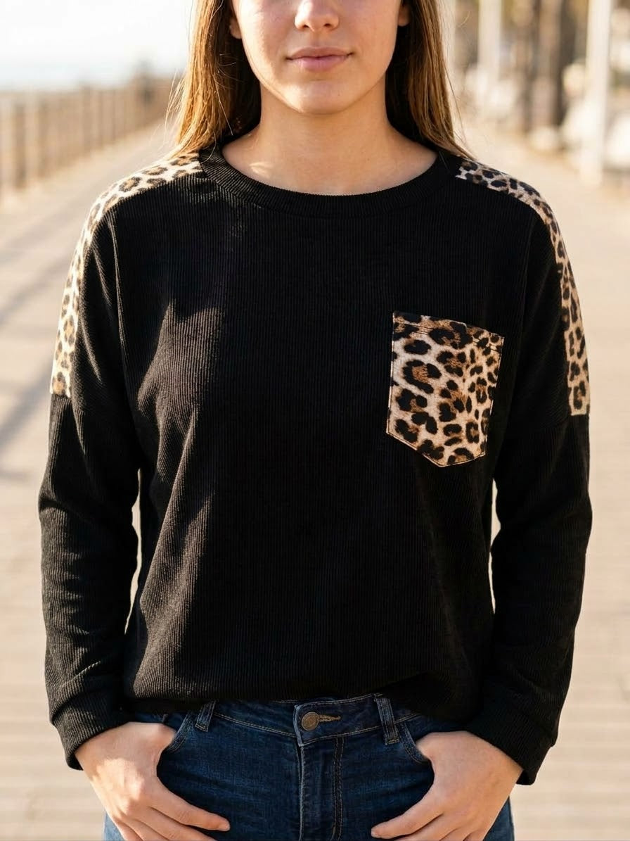 SUDADERA MICROPANA LEOPARDO ref. 0273