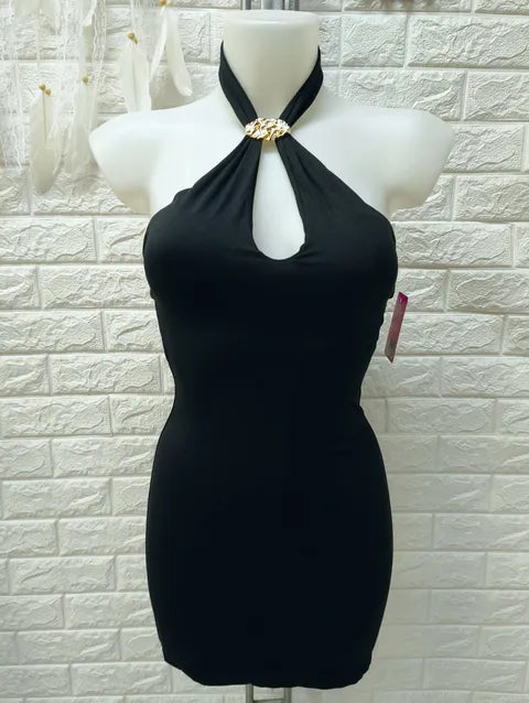 VESTIDO CORTO DETALLE CUELLO ref.07