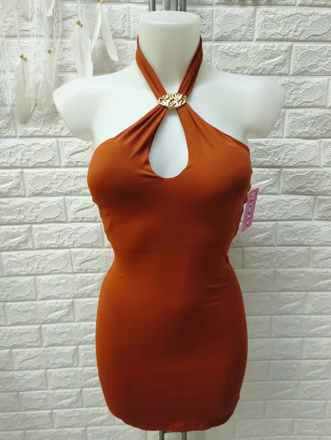VESTIDO CORTO DETALLE CUELLO ref.07