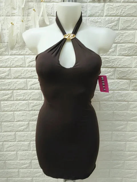 VESTIDO CORTO DETALLE CUELLO ref.07