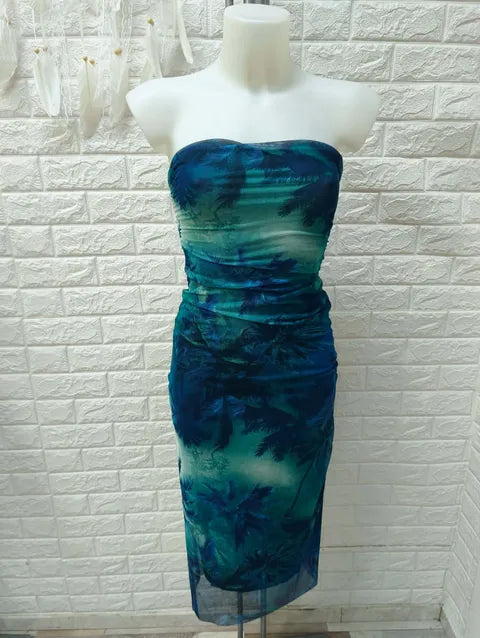 VESTIDO LARGO TUL PALMERAS - ref.06
