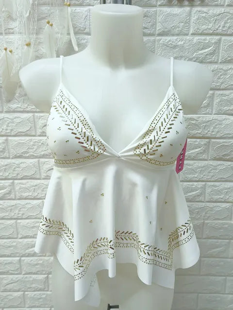 TOP PICOS STRASS DORADO - ref.036