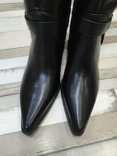 BOTA COWBOY POLIPIEL HEBILLA ref.01 - NEGRO
