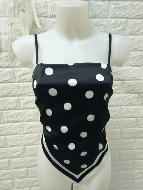TOP PAÑUELO RASO LUNARES ref.012