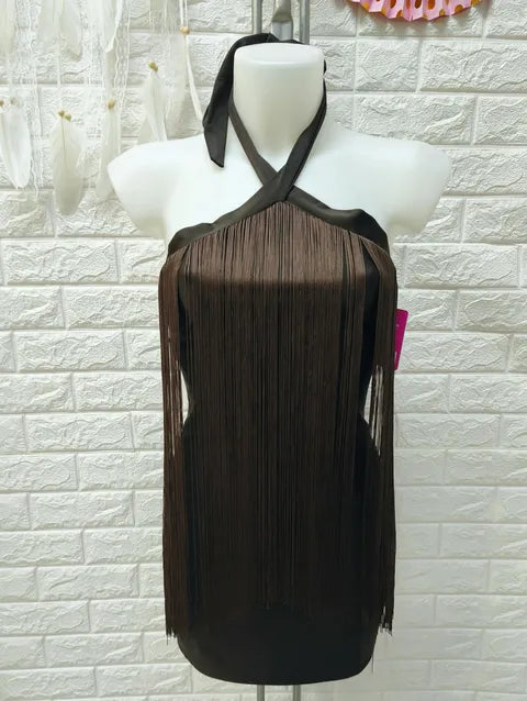 VESTIDO CORTO FLECOS ref.08