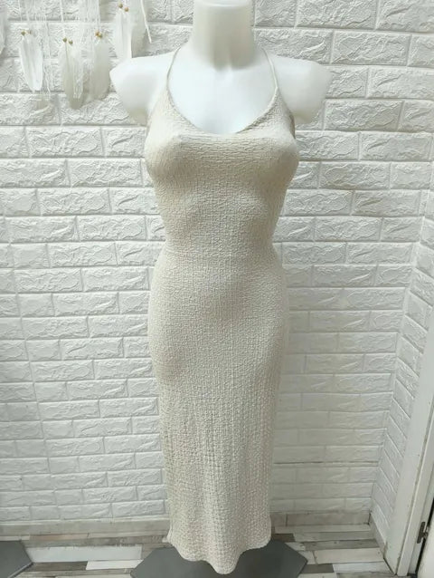VESTIDO LARGO ESPALDA CRUZADA - ref.027