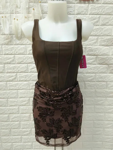 VESTIDO FALDA PAILLETTES ref.050