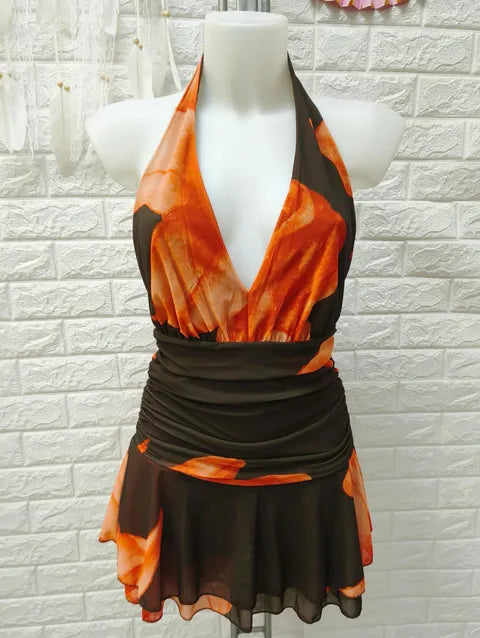 VESTIDO FLORES FALDA VUELO - ref.030