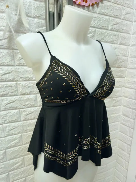 TOP PICOS STRASS DORADO - ref.036