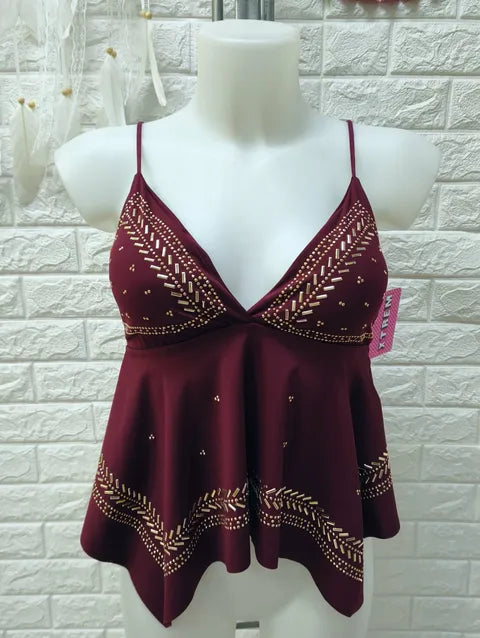 TOP PICOS STRASS DORADO - ref.036