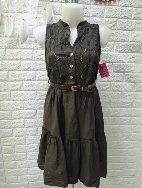 VESTIDO TROQUEL FALDA VUELO - ref.029