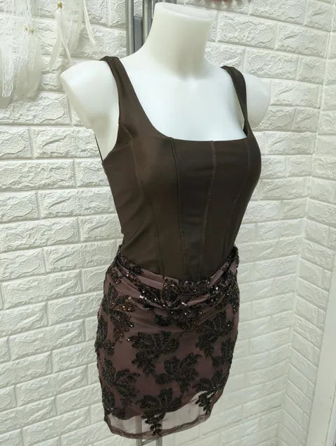 VESTIDO FALDA PAILLETTES ref.050