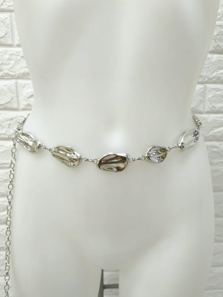 CINTURON METAL ONDAS ref.061
