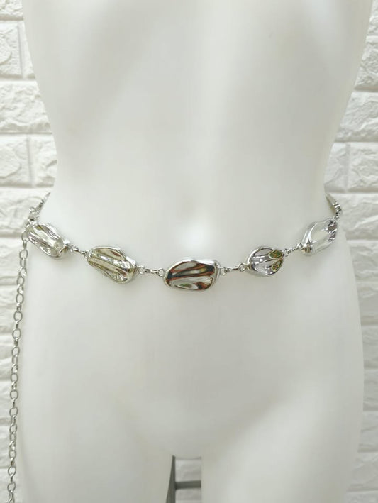 CINTURON METAL ONDAS ref.061