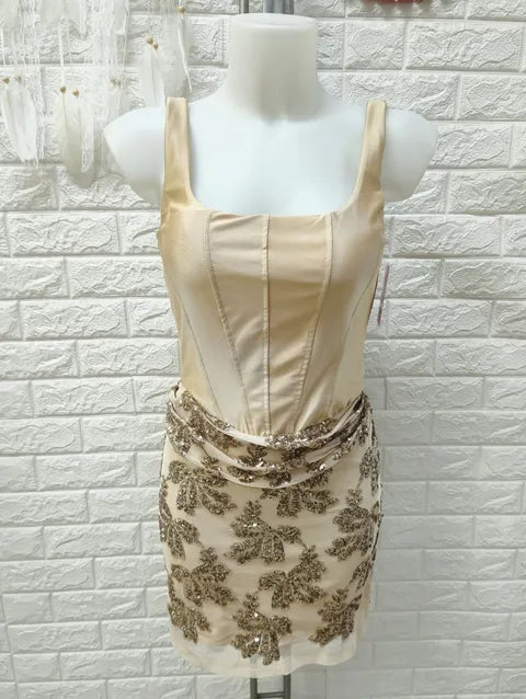 VESTIDO FALDA PAILLETTES ref.050